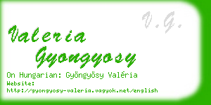 valeria gyongyosy business card