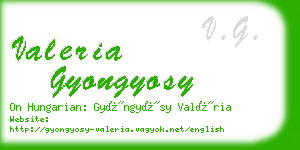 valeria gyongyosy business card